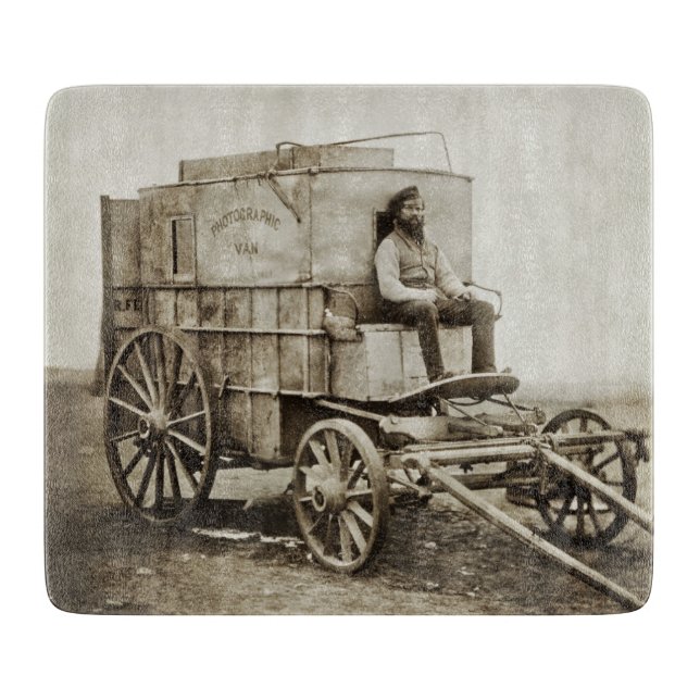 Photography Wagon of Roger Fenton Photo Realism Cutting Board (Front)