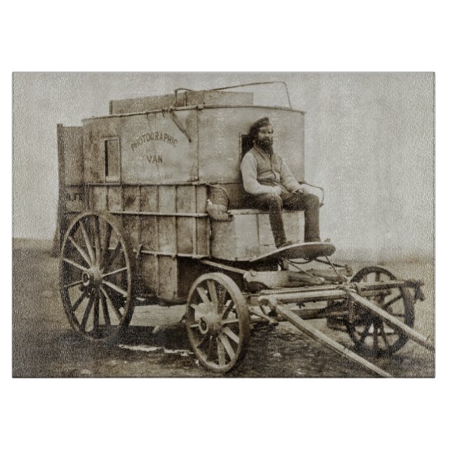 Photography Wagon of Roger Fenton Photo Realism Cutting Board (Front)