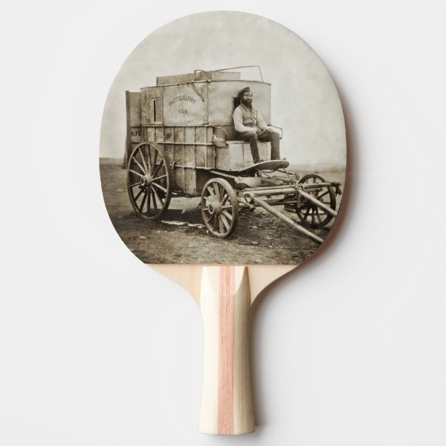 Photography Wagon of Roger Fenton Photo Realism Ping Pong Paddle (Front)
