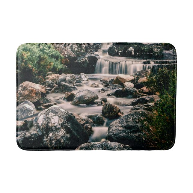 Photography WATERFALL STONES + your ideas Bath Mat (Front)