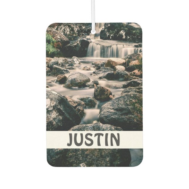 Photography WATERFALL STONES + your ideas Car Air Freshener (Front)