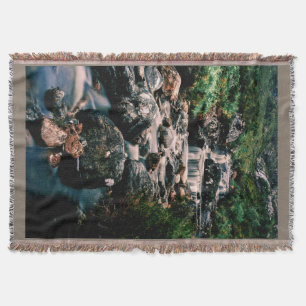 Photography WATERFALL STONES + your ideas Throw Blanket