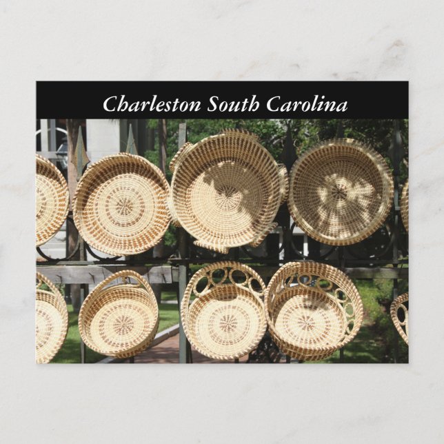 Photography Woven Baskets, Charleston SC Postcard (Front)