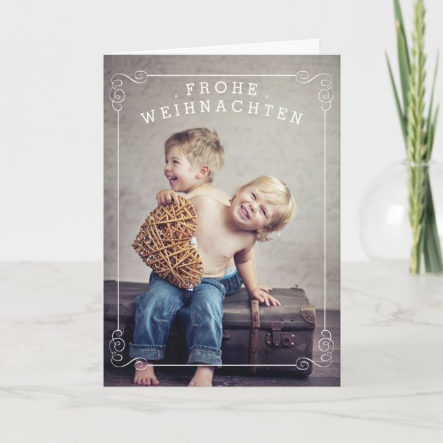 Photokarte der frohe Weihnachten Holiday Card (Front)
