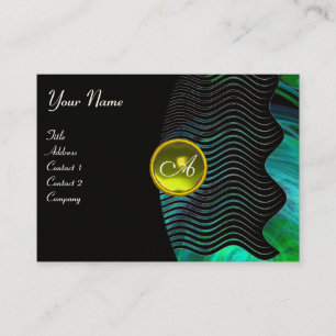 PHOTON WAVES GEM monogram vibrant Business Card
