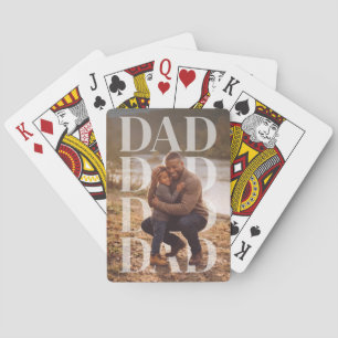 PhotoPop Dad Custom Family Photo Playing Cards