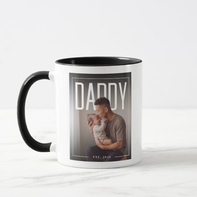 PhotoPop Daddy Est Custom Year Photo Mug (Left)