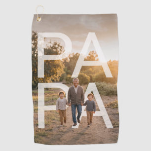 PhotoPop Papa Custom Family Golf Towel