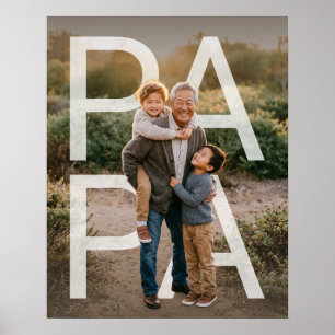 PhotoPop Papa Custom Family Photo Poster