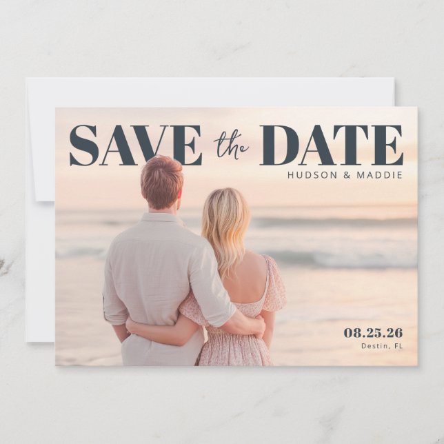 PhotoPop Save the Date Elegant  (Front)