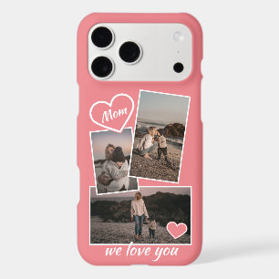 Photos And Heart On Coral Red Blush Peach Pink