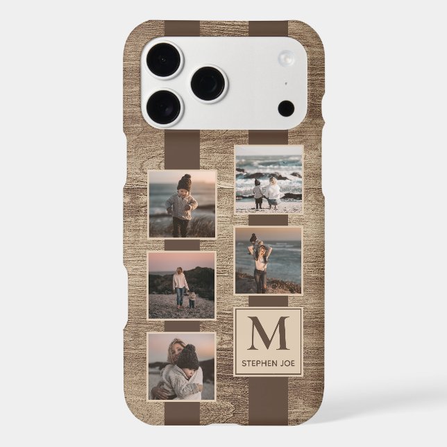 Photos For Mom Or Dad Love Heart On Wood Pattern (Back)