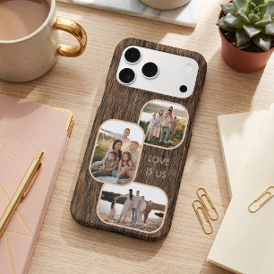 Photos For Mum Dad And Love Heart On Wood Pattern
