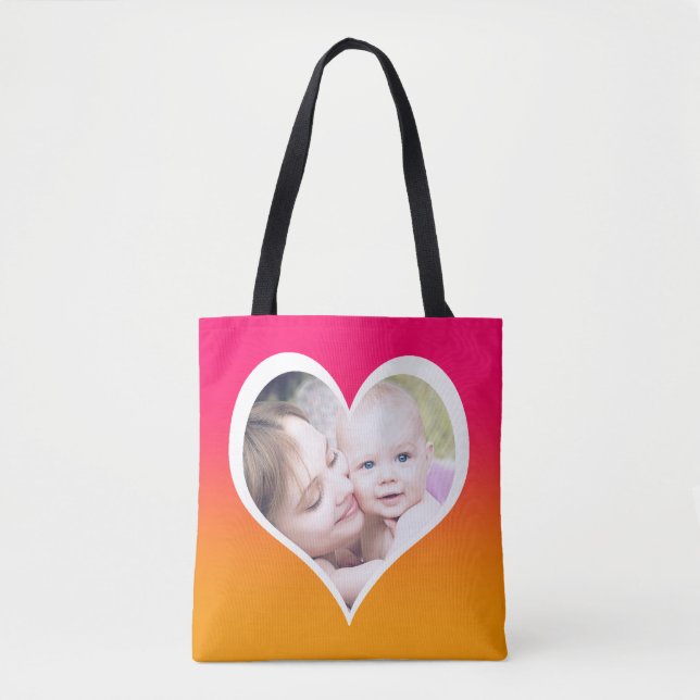 Photos in hearts custom Mother's Tote Bag (Front)