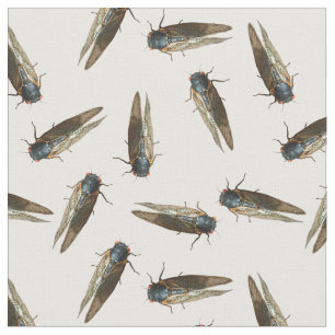 Photos of Cicadas, Bugs, Insects Patterned Fabric