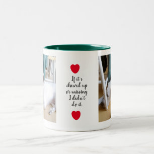 Photos of Cute Innocent and Guilty Puppy Dog Two-Tone Coffee Mug