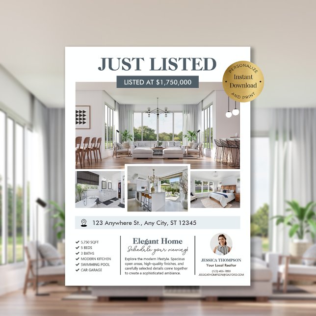 Photos Real Estate New Home Editable Listing Flyer (Photos Real Estate New Home Editable Listing Flyer)