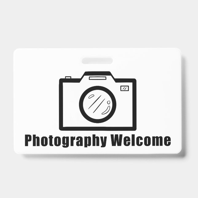 Photos Welcome! ID Badge (Front)