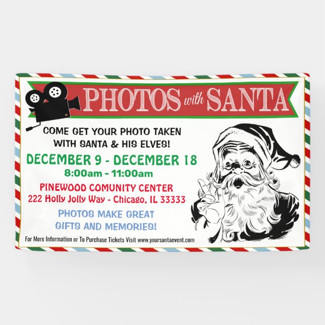 Photos With Santa Banner (Horizontal)