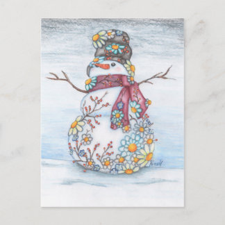 photoscape snowman holiday postcard