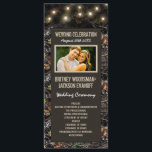 PhotoString Lights   Hunting Camo Wedding Programs<br><div class="desc">PhotoString Lights   Hunting Camo Wedding Programs - features a printed hunting camouflage background with glowing string lights at the top.</div>