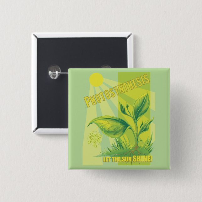 Photosynthesis 15 Cm Square Badge (Front & Back)