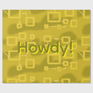 PHowdy Yellow Geometric  Wrapping Paper