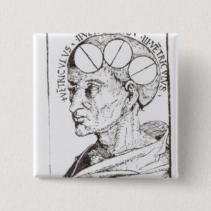 Phrenology 15 Cm Square Badge