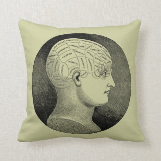 Phrenology Head Diagram Cushion