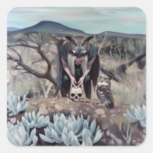 Phrenology Square Sticker