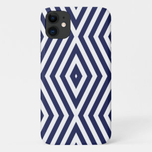 Phthalo Blue Moods Diamond Chevrons iPhone 11 Case
