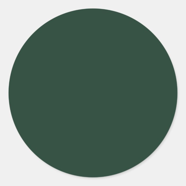 Phthalo Green Solid Colour Classic Round Sticker (Front)