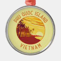 Phu Quoc Island Vietnam Retro Distressed Circle