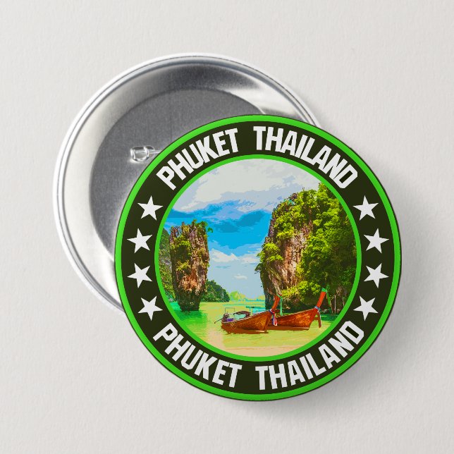 Phuket                                             7.5 cm round badge (Front & Back)