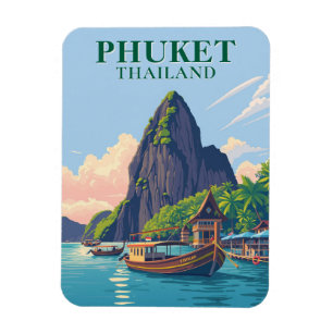 Phuket Thailand Beach Boat Travel Souvenir Magnet