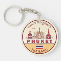 Phuket Thailand City Skyline Emblem
