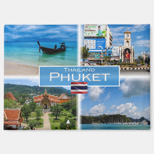 Phuket Thailand Multi Photo Collage Travel Magnet
