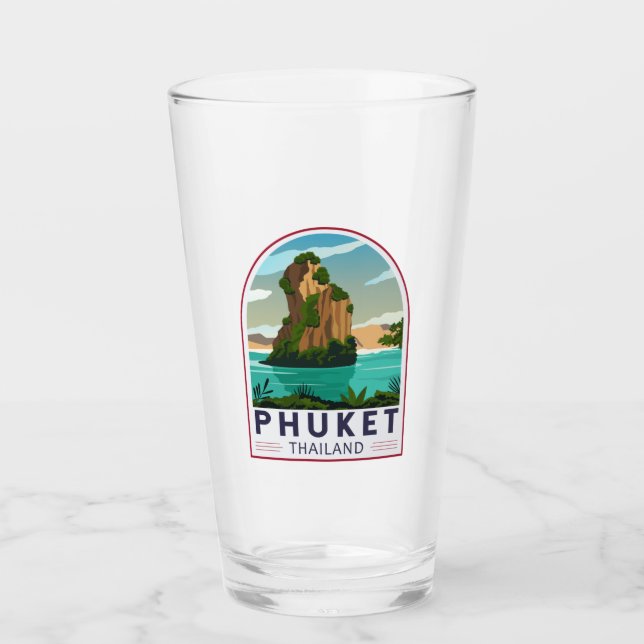 Phuket Thailand Retro Glass (Front)