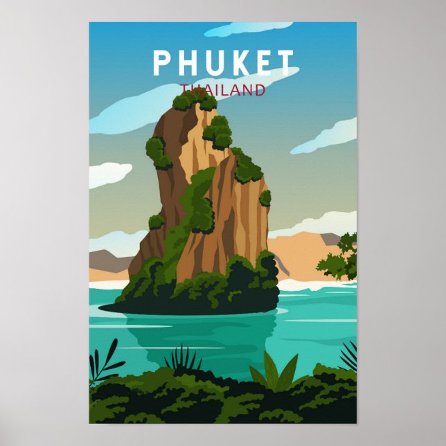 Phuket Thailand Retro  Poster (Front)
