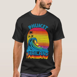 Phuket Thailand Retro Throwback Surf & Beach Souve T-Shirt