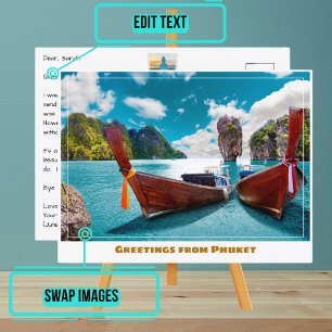 Phuket Thailand Seascape Modern Postcard