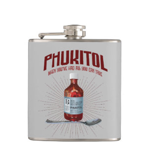Phukitol - funny frustration medicine hip flask