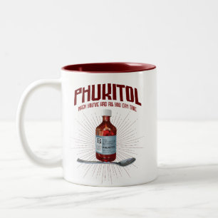 Phukitol - funny frustration medicine Two-Tone coffee mug
