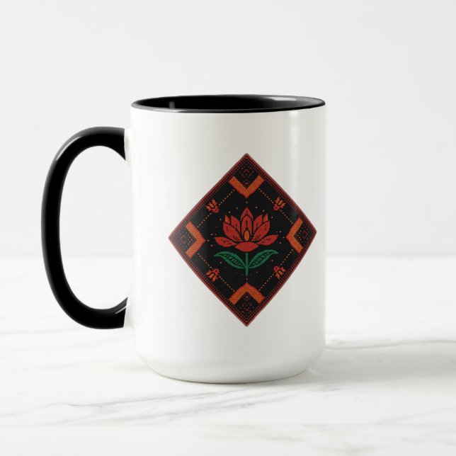 Phulkari Flower Mug (Left)
