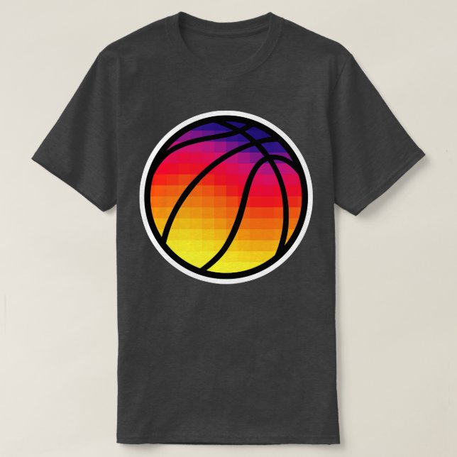 PHX Sunset Basketball White T-Shirt (Design Front)