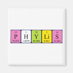 Phylis periodic table name magnet
