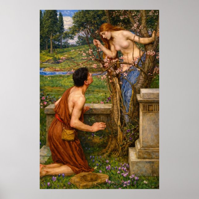 Phyllis and Demophoön by John William Waterhouse Poster (Front)