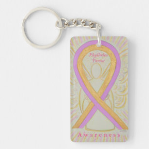 Phyllodes Tumour Awareness Ribbon Angel Keychain