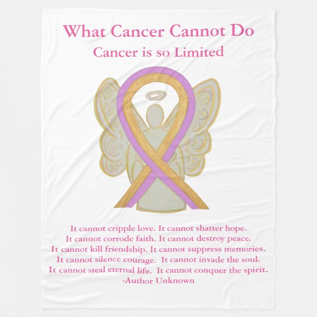 Phyllodes Tumour Awareness Ribbon Cancer Blanket (Front)