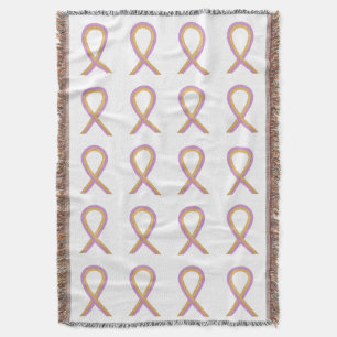 Phyllodes Tumour Awareness Ribbon Throw Blankets